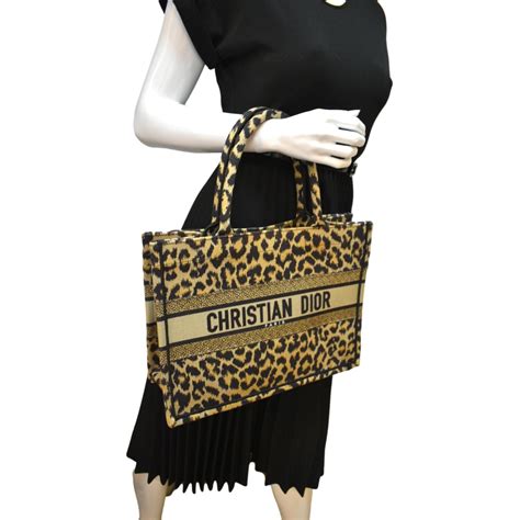 Dior Leopard Print Book Tote Mizza Bag Release .